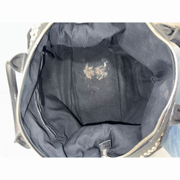 YSL Yves Saint Laurent Large Easy Y Shoulder Bag Black Chevre Leather Rock Studs - Picture 4 of 4